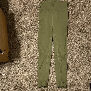 Fabletics Olive Green High-Waist Leggings set with matching sport bra